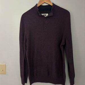 Joseph Abboud Men's Dark Purple Crewneck Sweater